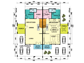 Ground Floor Plan for 14398 & 14399